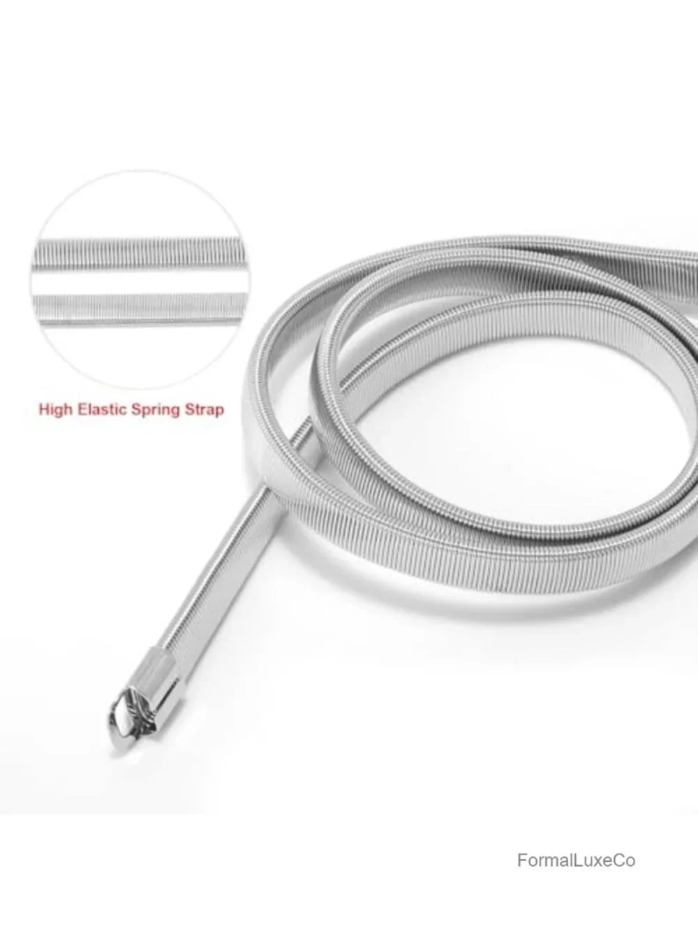 Skinny Metal Cinch Belt for Dress Stretch Thin Waist Belt